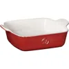 Emile Henry Ceramic Square Baking Dish In Rouge