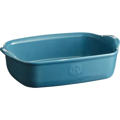 Emile Henry Individual Rectangle Baking Dish Ultime, 8.75" X 5.5" In Mediterranean Blue
