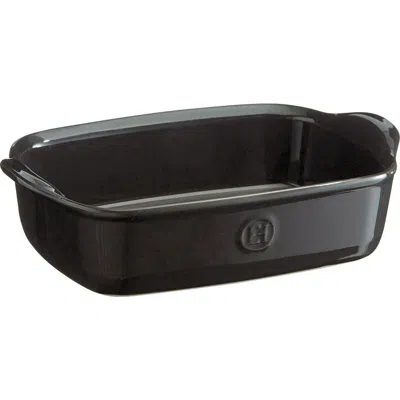 Emile Henry Individual Rectangle Baking Dish Ultime, 8.75" X 5.5" In Charcoal