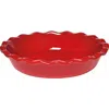 Emile Henry Le Grande 12 Inch Pie Dish In Burgundy