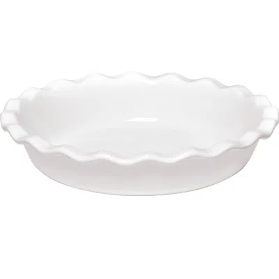 Emile Henry Made In France Hr Ceramic 9-inch Pie Dish In White