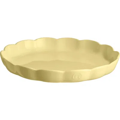 Emile Henry Madeleine Round Tart Dish In Yellow