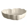 Emile Henry Madeleine Heart Shaped Cake Dish In Brown