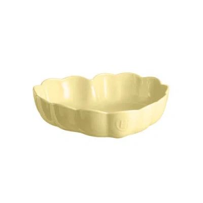 Emile Henry Madeleine Heart Shaped Cake Dish In Yellow