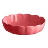 Emile Henry Ceramic Madeleine Round Baking Dish In Red