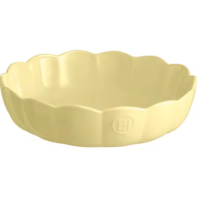 Emile Henry Madeleine Round Cake Dish In Yellow