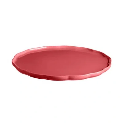 Emile Henry Madeleine Round Serving Plate, 12.2-inch In Pink