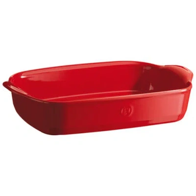 Emile Henry Rectangle Baking Dish Ultime, 14" X 9" In Burgundy