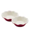 Emile Henry Set Of 2 Mini Pie Dishes In Rouge
