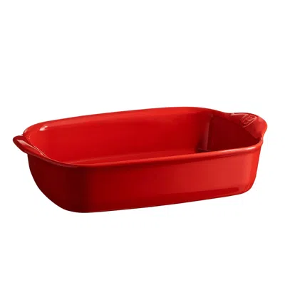 Emile Henry Small Rectangle Baking Dish Ultime, 11.5" X 7.5" In Red