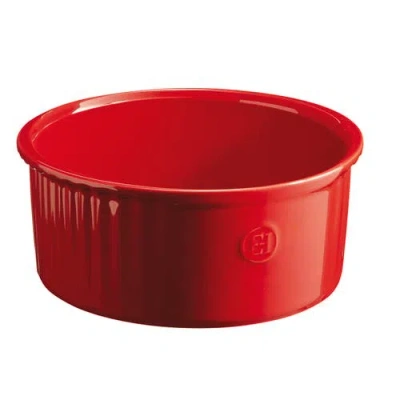 Emile Henry Souffle Dish In Red