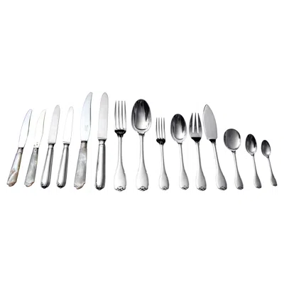 Pre-owned Emile Puiforcat Puiforcat (hermes) - 288pc. Antique French Sterling Silver Flatware Set, Vauban