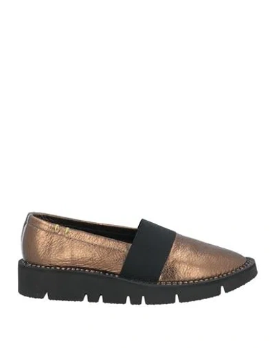 Emile® Emile Woman Ballet Flats Bronze Size 6 Leather In Yellow