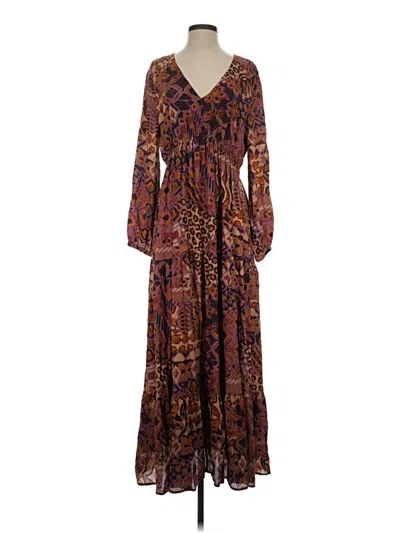 Pre-owned Emilia George Casual Dress In Brown