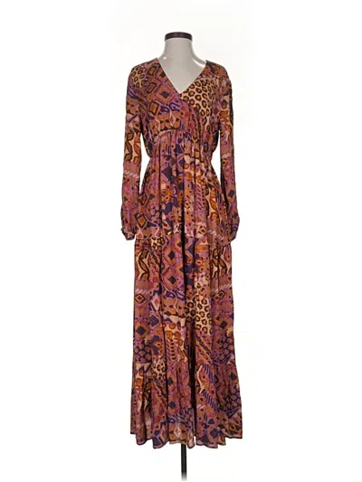 Pre-owned Emilia George Casual Dress In Purple