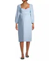 Emilia George Long Sleeved Sophie Dress In Blue
