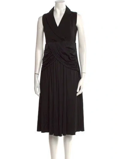 Pre-owned Emilia George Midi Length Dress In Black