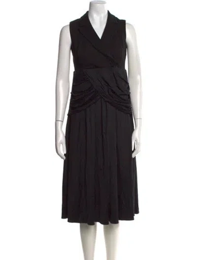 Pre-owned Emilia George Midi Length Dress In Black