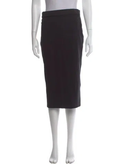 Pre-owned Emilia George Midi Length Skirt In Black