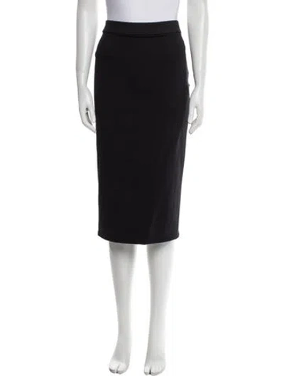 Pre-owned Emilia George Nylon Knee-length Skirt In Black