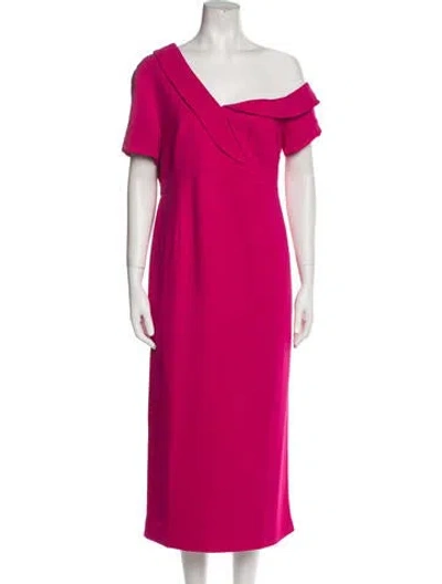 Pre-owned Emilia George One-shoulder Long Dress W/ Tags In Pink