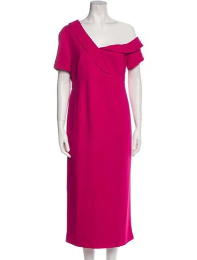 Pre-owned Emilia George One-shoulder Long Dress W/ Tags In Pink