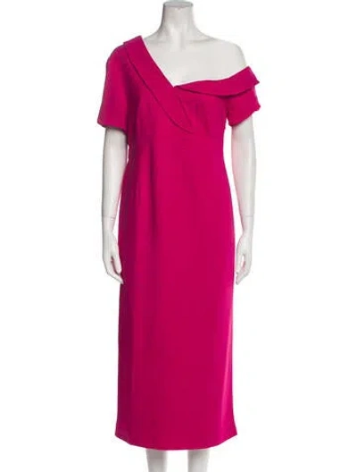 Pre-owned Emilia George One-shoulder Long Dress W/ Tags In Pink