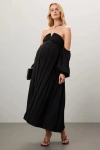 Emilia George Sabrina Gown In Black