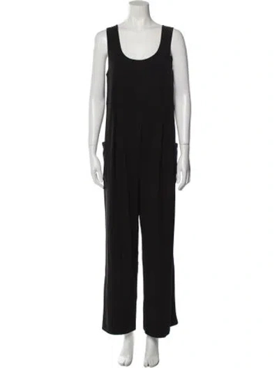 Pre-owned Emilia George Scoop Neck Jumpsuit In Black