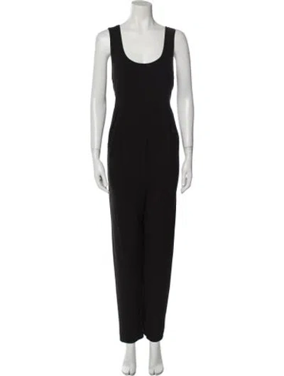 Pre-owned Emilia George Scoop Neck Jumpsuit In Black