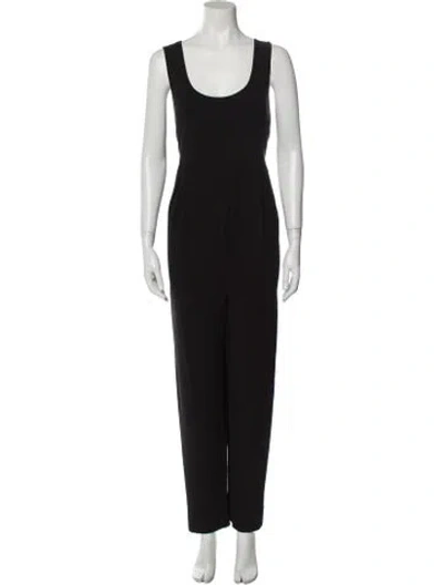 Pre-owned Emilia George Scoop Neck Jumpsuit In Black