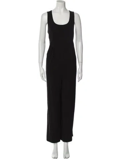 Pre-owned Emilia George Scoop Neck Jumpsuit In Black
