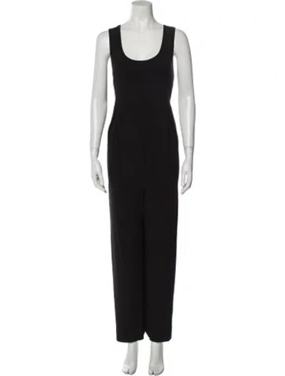 Pre-owned Emilia George Scoop Neck Jumpsuit In Black