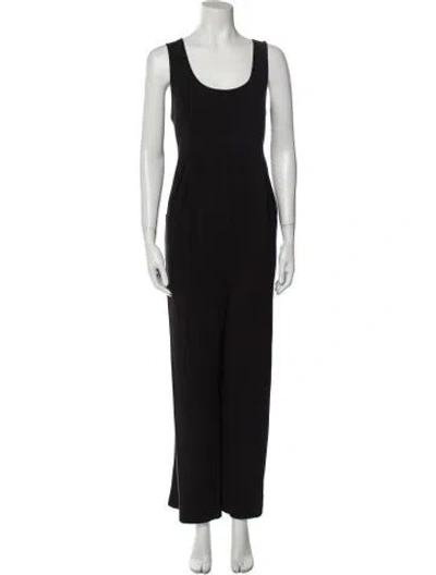 Pre-owned Emilia George Scoop Neck Jumpsuit In Black
