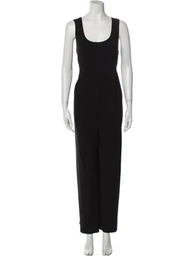 Pre-owned Emilia George Scoop Neck Jumpsuit In Black