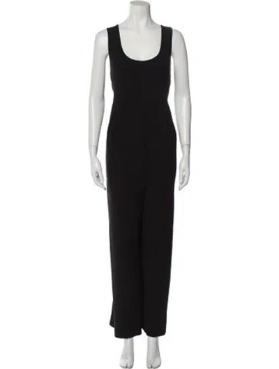 Pre-owned Emilia George Scoop Neck Jumpsuit In Black