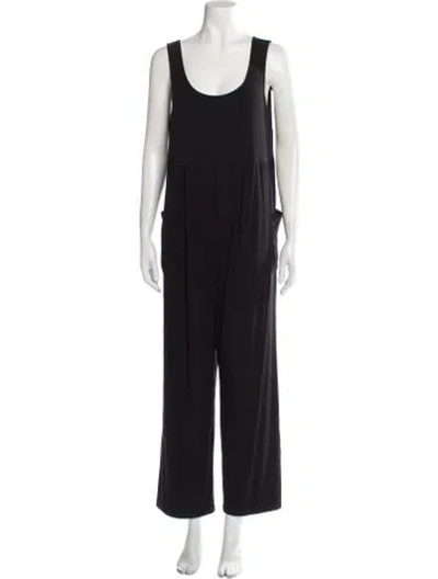 Pre-owned Emilia George Scoop Neck Jumpsuit W/ Tags In Black