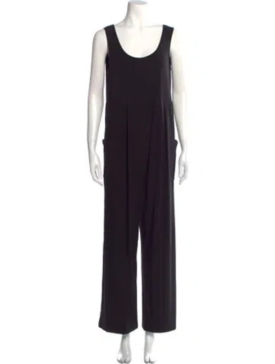 Pre-owned Emilia George Scoop Neck Jumpsuit W/ Tags In Black
