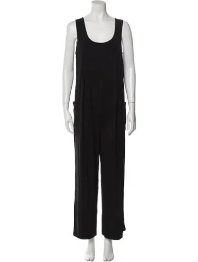 Pre-owned Emilia George Scoop Neck Jumpsuit W/ Tags In Black