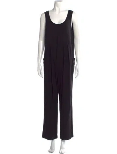 Pre-owned Emilia George Scoop Neck Jumpsuit W/ Tags In Black