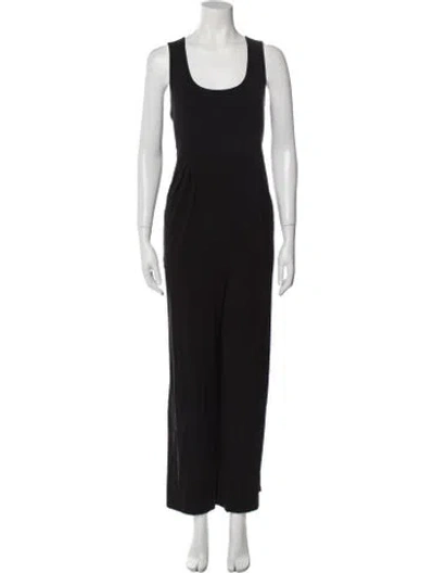 Pre-owned Emilia George Scoop Neck Jumpsuit W/ Tags In Black