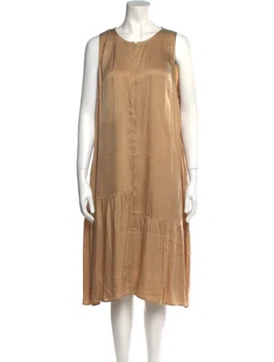 Pre-owned Emilia George Scoop Neck Knee-length Dress W/ Tags In Neutral