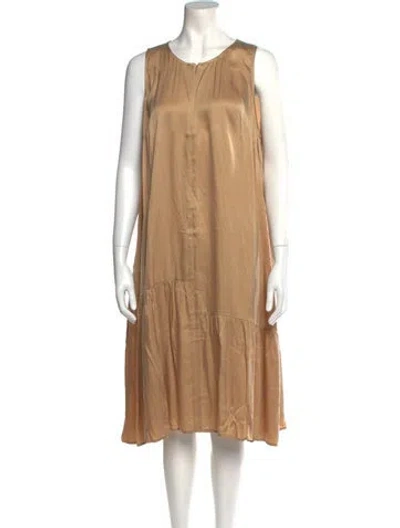 Pre-owned Emilia George Scoop Neck Midi Length Dress W/ Tags In Neutral