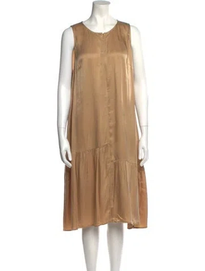 Pre-owned Emilia George Scoop Neck Midi Length Dress W/ Tags In Neutral