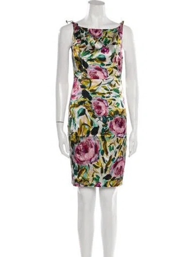 Pre-owned Emilia George Silk Knee-length Dress In Pink