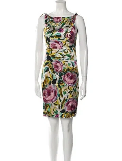 Pre-owned Emilia George Silk Knee-length Dress In Pink