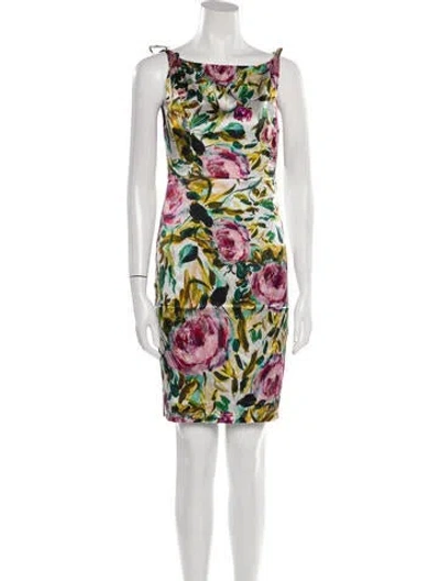 Pre-owned Emilia George Silk Knee-length Dress W/ Tags In Pink