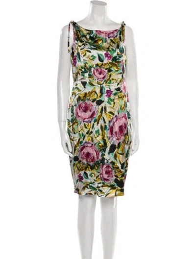 Pre-owned Emilia George Silk Knee-length Dress W/ Tags In White