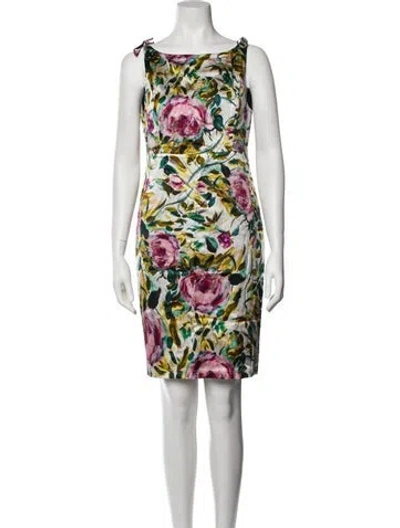 Pre-owned Emilia George Silk Knee-length Dress W/ Tags In White
