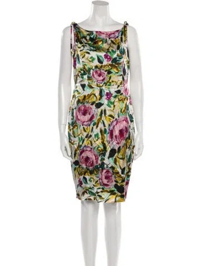 Pre-owned Emilia George Silk Knee-length Dress W/ Tags In White